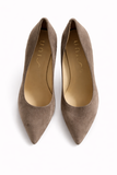Unisa suede leather pumps heels greige Size 39 UK 6 US 9 ladies