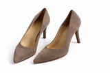 Unisa suede leather pumps heels greige Size 39 UK 6 US 9 ladies