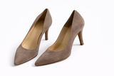 Unisa suede leather pumps heels greige Size 39 UK 6 US 9 ladies