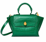 Ethan K Limited Edition Green Emerald Crocodile Satchel Handbag Bag Ladies