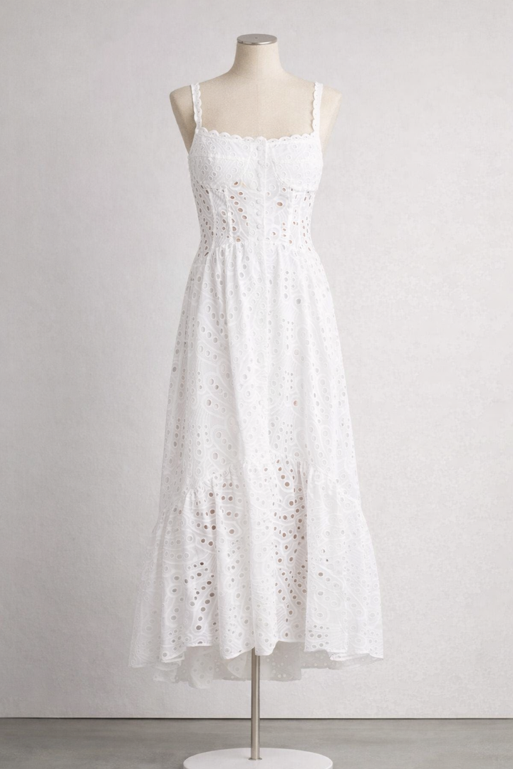 Charo Ruiz Ibiza lace scalloped solace dress Size M medium ladies