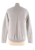 360 Cashmere Pearl Grey Cable Knit Cashmere Sweater Jumper Size S Small ladies