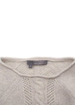 360 Cashmere Pearl Grey Cable Knit Cashmere Sweater Jumper Size S Small ladies