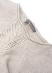 360 Cashmere Pearl Grey Cable Knit Cashmere Sweater Jumper Size S Small ladies