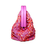 Bottega Veneta Pink Boucle Tweed Point Shoulder Bag Handbag ladies