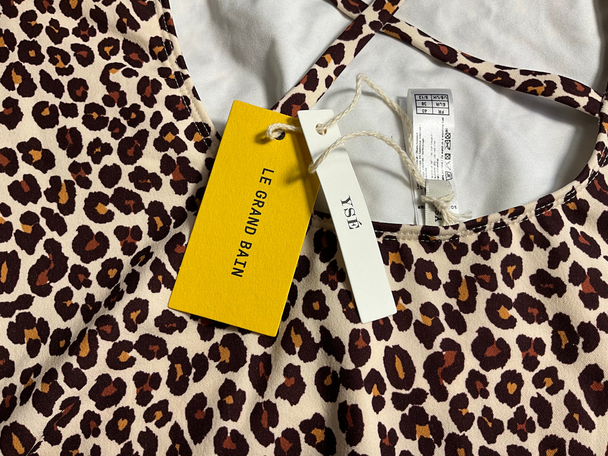 Ysé Paris Le Grand Bain Sous Le Palmier Leopard Print One-Piece Swimsuit – Size FR 40 / UK 12 ladies