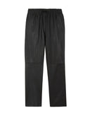 Kujten Lisa Black leather joggers pants trousers Size M medium ladies