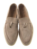 Loro Piana Women's Beige Summer Walk Suede Loafers Shoes Size 39.5 UK 6.5 US 9.5 ladies