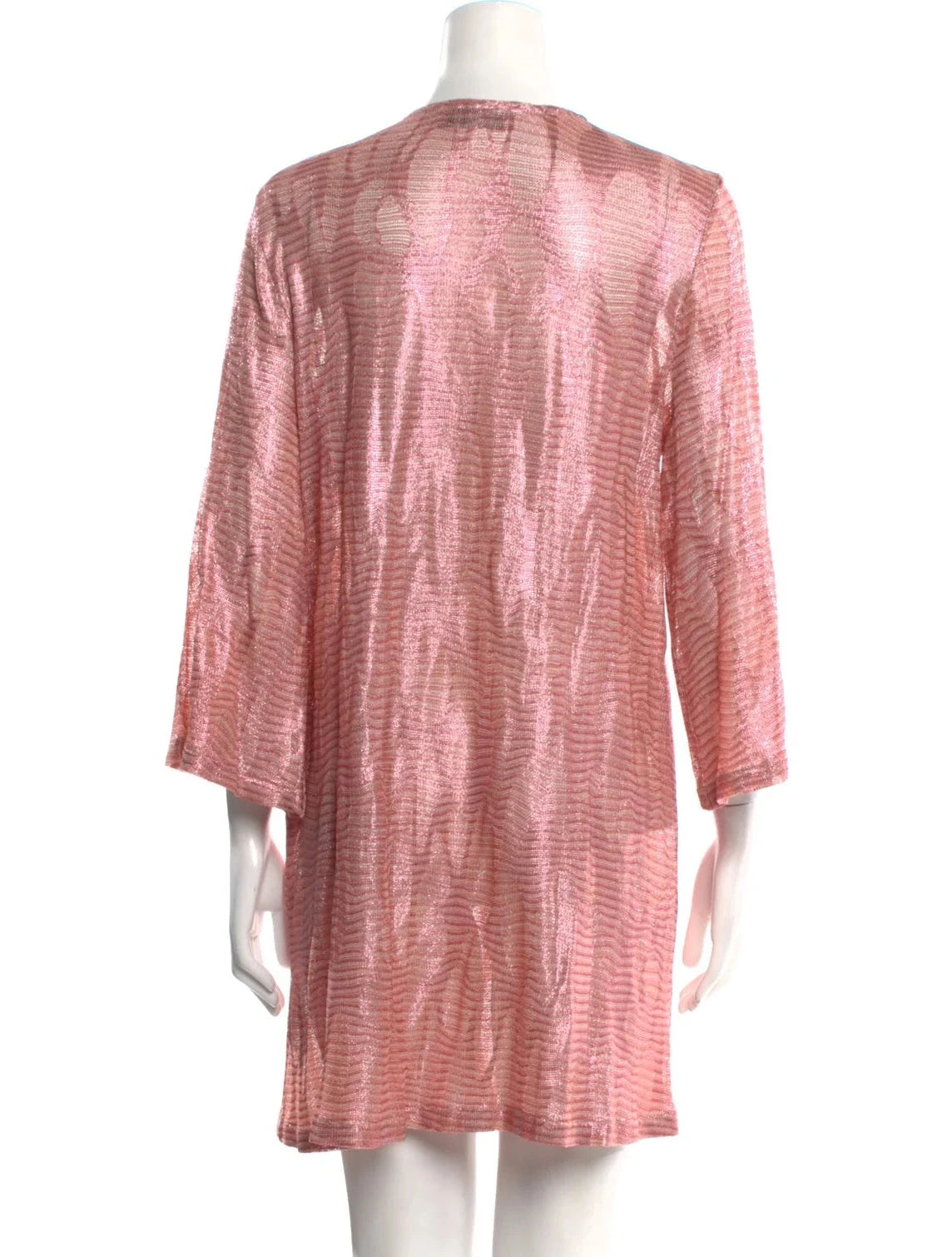 Missoni V neck Pink Cover Up Kaftan Tunic Dress size I 40 UK 8 US 4 S SMALL LADIES