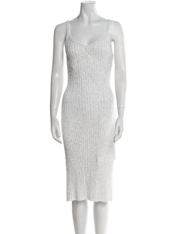 Missoni white Sequin-embellished ribbed-knit midi dress Size I 42 UK 1 Afashionistastore Missoni white Sequin-embellished ribbed-knit midi dress Size I 42 UK 1 Afashionistastore