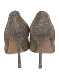 Manolo Blahnik HANGISI GLITTER PUMPS HEELS SIZE 36.5 LADIES