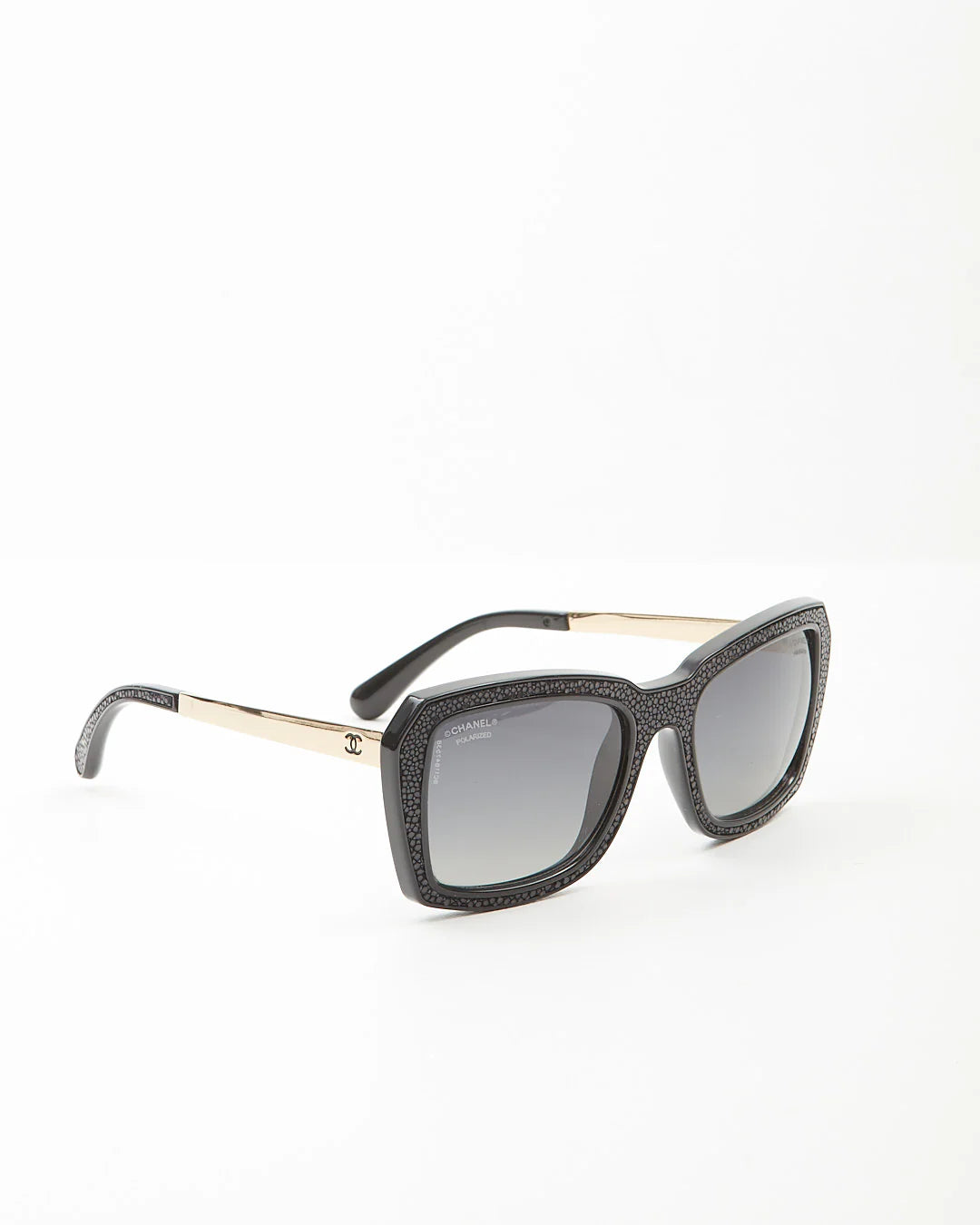 Chanel Stingray CC Polarized Sunglasses 6047-Q Black ladies