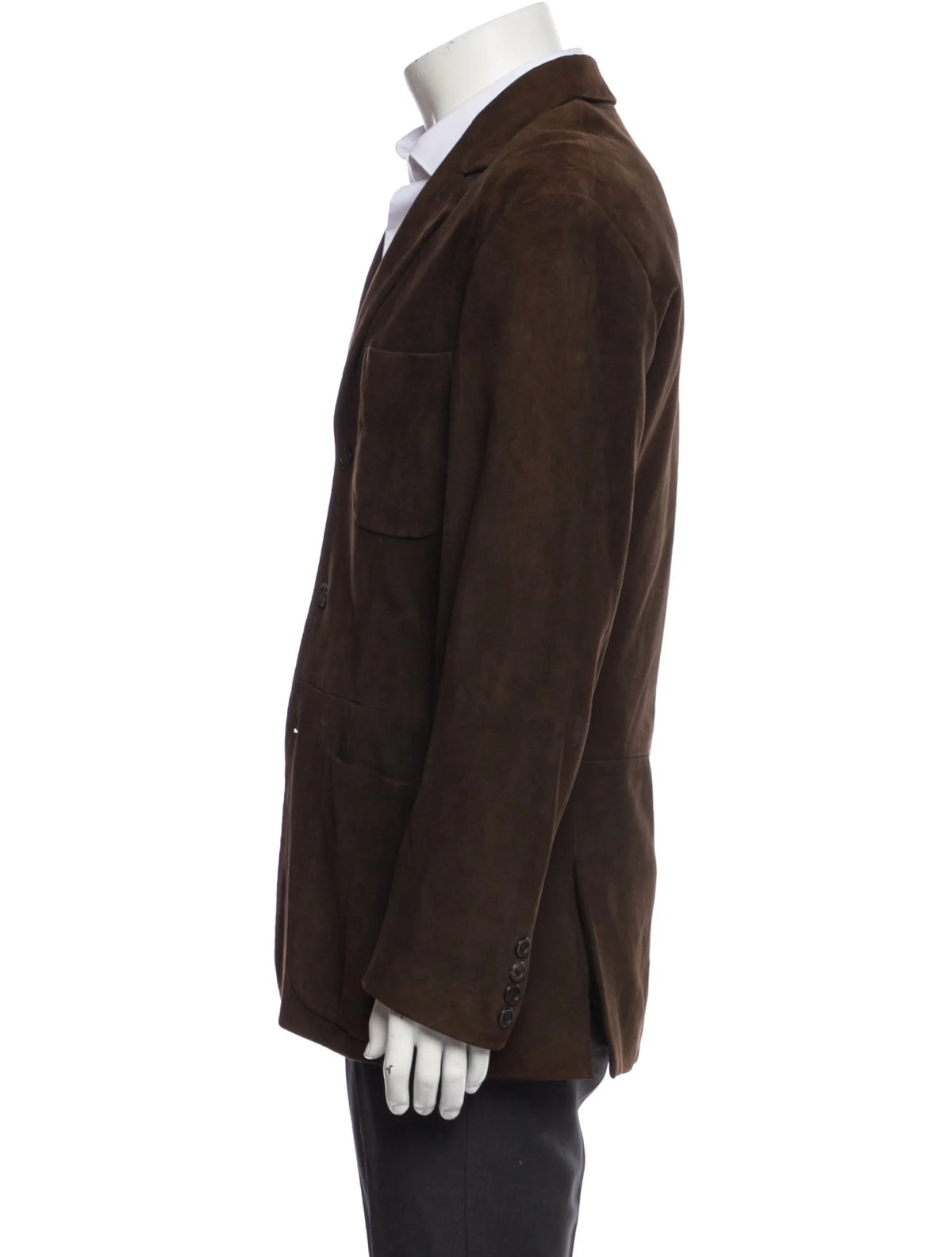 Boss by Hugo Boss Suede Leather Brown Jacket Blazer size 50 Men