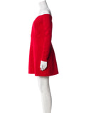 Roland Mouret Off-Shoulder Wool Crepe Mini Dress in Red size UK 12 US 8 L large ladies