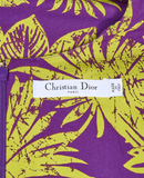 Christian Dior Palm Print Purple Green Summer Dress Size F 40 UK 12 US 8 L ladies