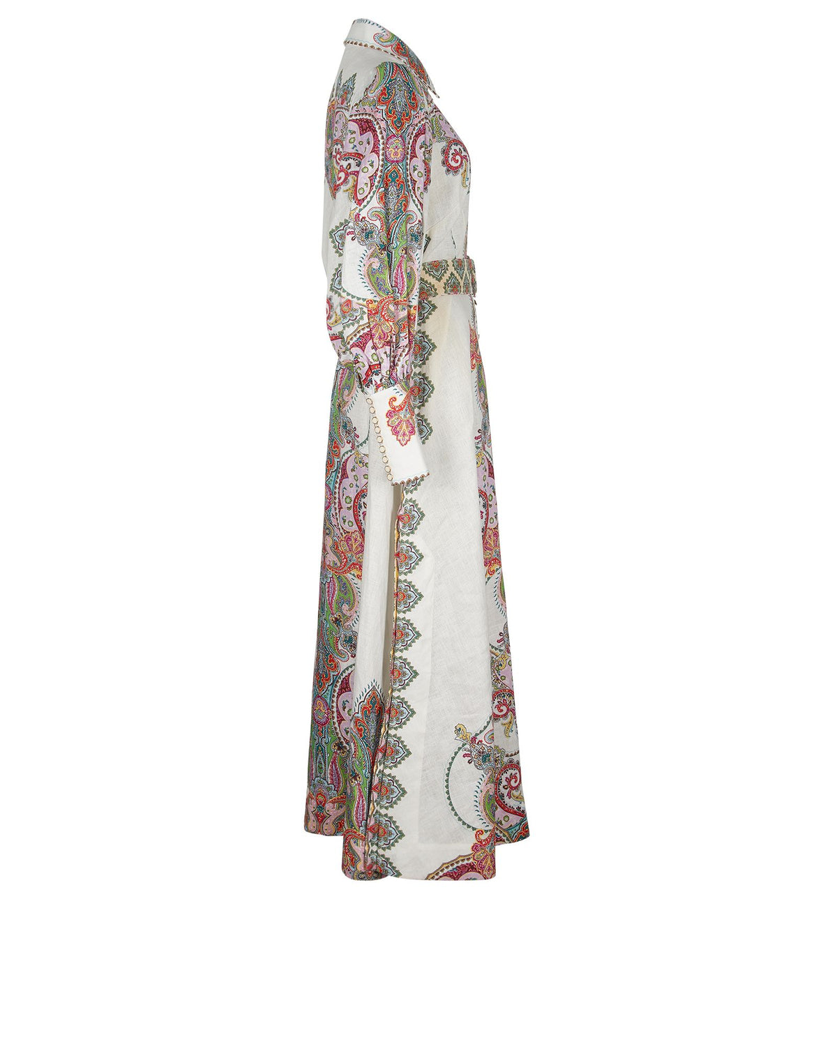 ZIMMERMANN NINETY-SIX SHIRT PAISLEY PRINT LINEN DRESS SIZE 1 S SOLD OUT ladies