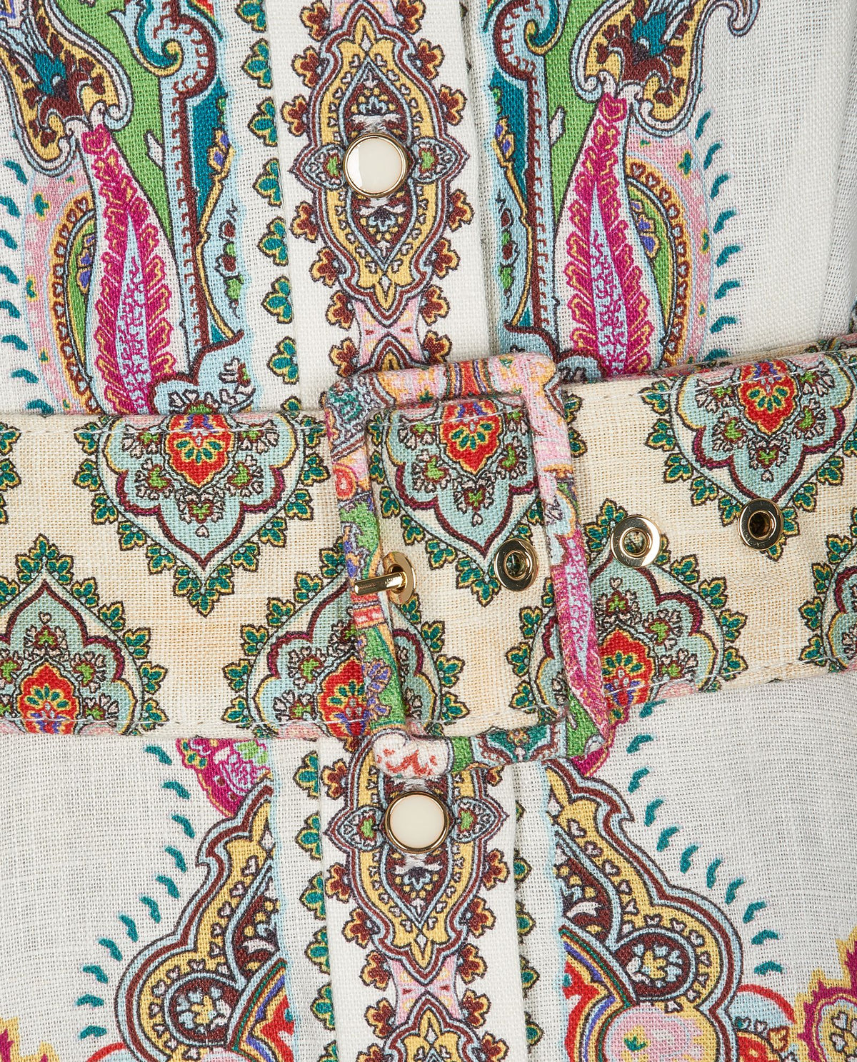 ZIMMERMANN NINETY-SIX SHIRT PAISLEY PRINT LINEN DRESS SIZE 1 S SOLD OUT ladies