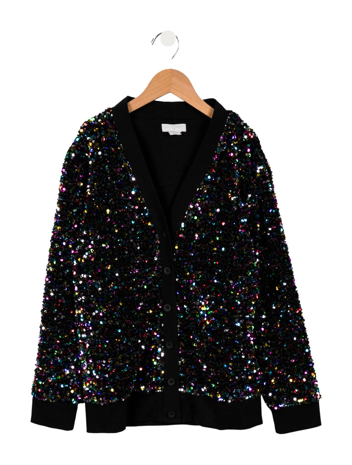Stella McCartney Kids Girls' Sequin Woven Cardigan Size 12 years old children