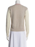 Stella McCartney Lace Insert Virgin Wool Cable Knit Sweater Size I 38 US 2 XS ladies