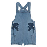 Stella McCartney Kids Denim Overalls with Embroidered Palm Trees Size 10 years children