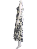 BROCK COLLECTION Prisca Shirred Floral-print Cotton-poplin Midi Dress Size 2 Ladies