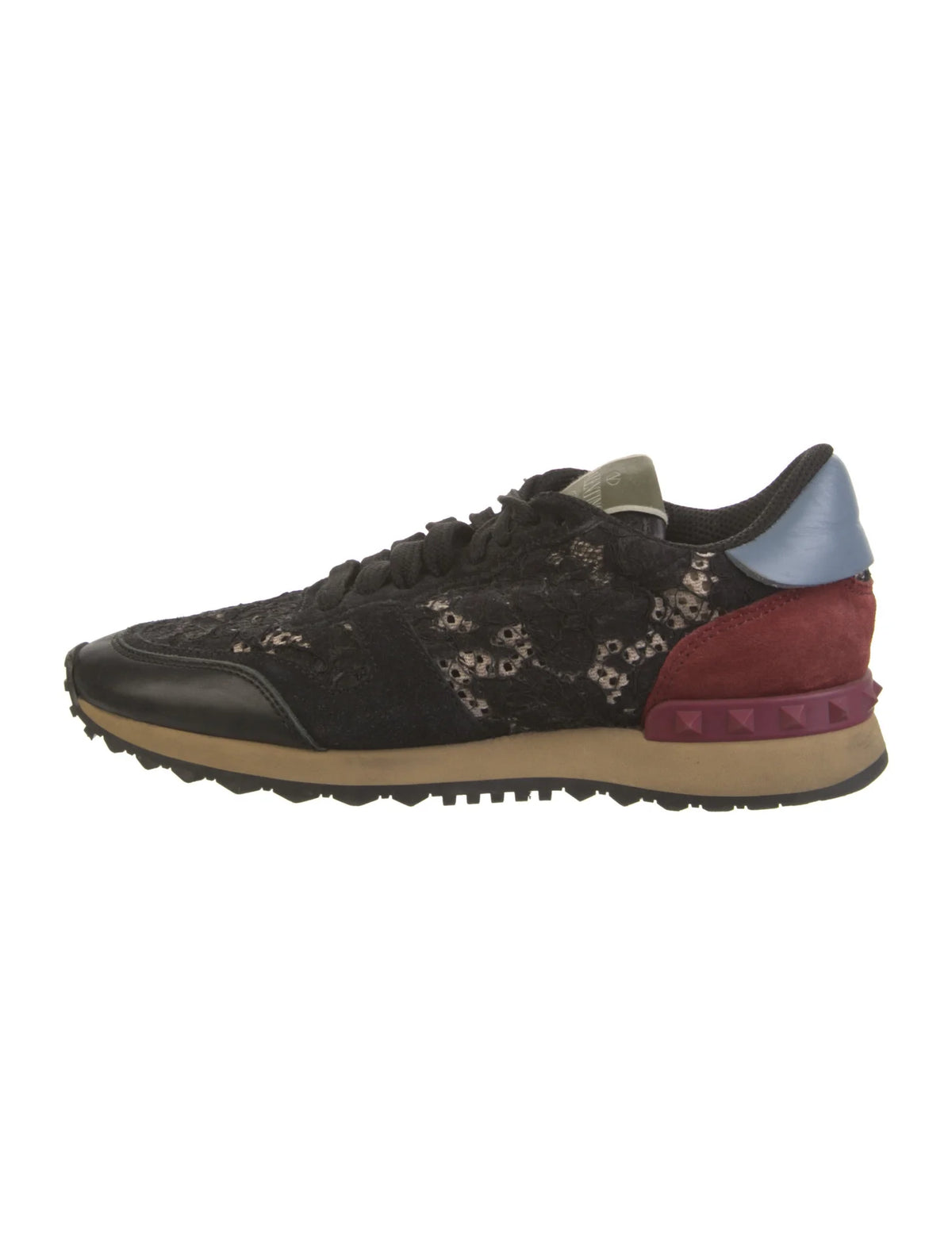 Valentino Rockrunner Lace Suede Printed Sneakers Trainers Size 38 UK 5 US 8 ladies