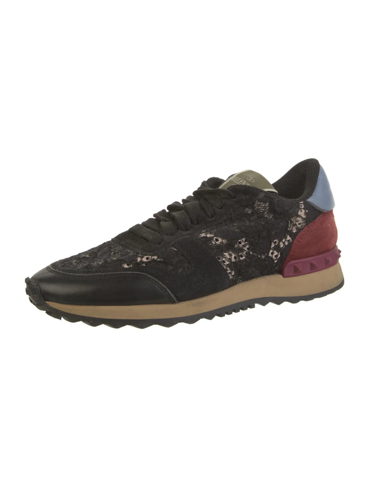 Valentino Rockrunner Lace Suede Printed Sneakers Trainers Size 38 UK 5 US 8 ladies