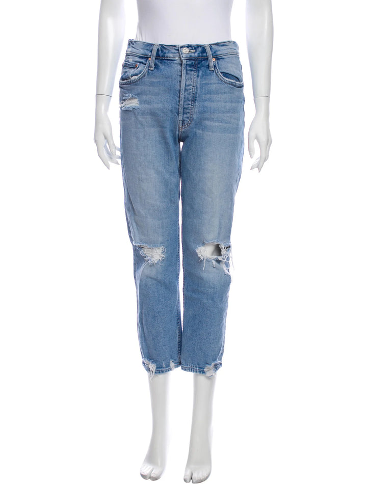 Mother Superior The Tomcat Distressed Straight Leg Jeans In Size 27 ladies