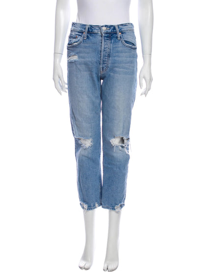 Mother Superior The Tomcat Distressed Straight Leg Jeans In Size 27 ladies