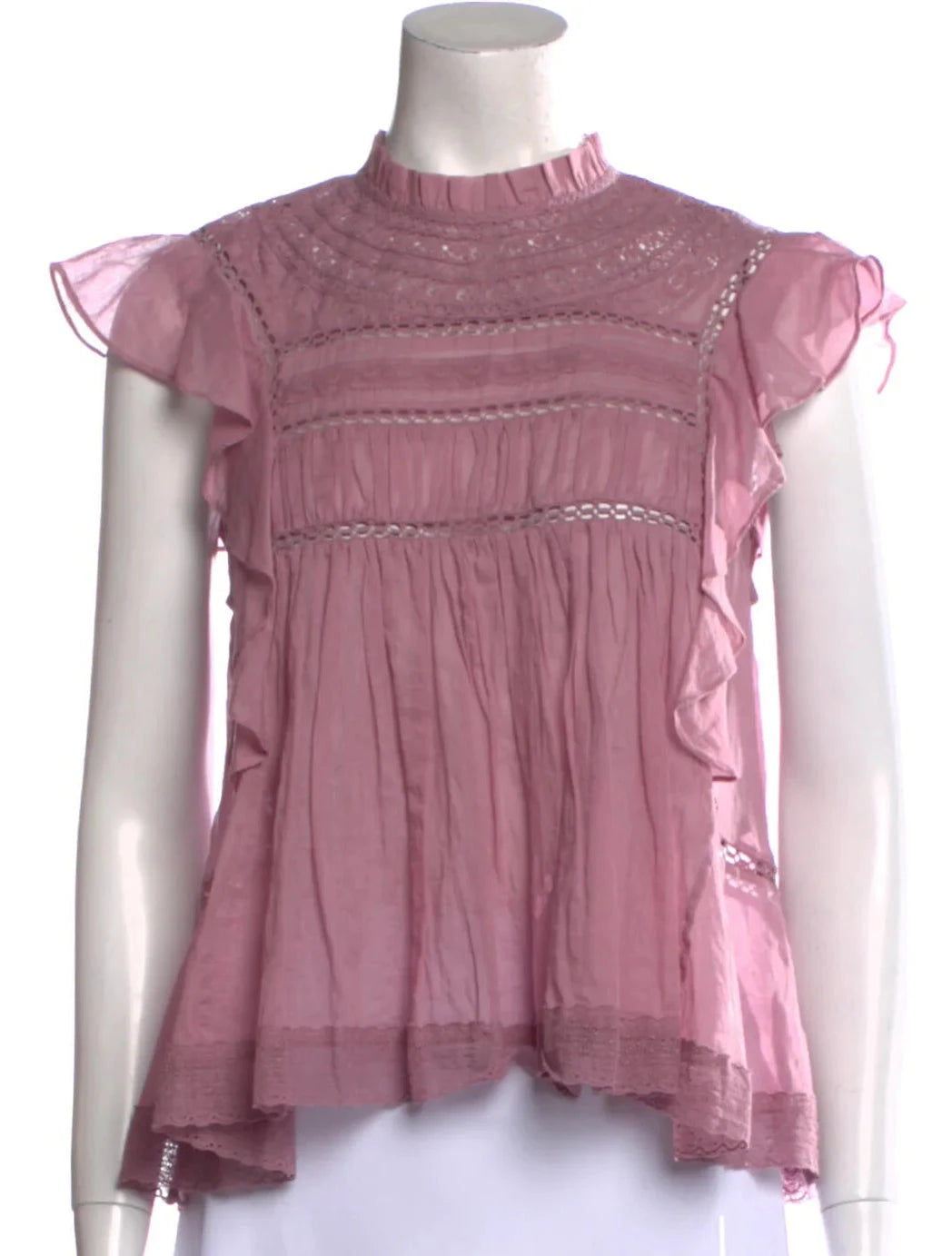 Étoile Isabel Marant Vivia Blouse in Cotton Purple Size F 40 ladies
