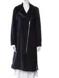 Michael Kors Navy Blue Wool Blend Mid Length Coat Ladies