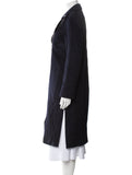 Michael Kors Navy Blue Wool Blend Mid Length Coat Ladies
