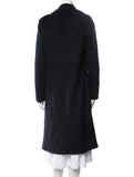 Michael Kors Navy Blue Wool Blend Mid Length Coat Ladies