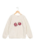 BONPOINT Girls’ cherry-motif embroidered Tayla Sweatshirt SIZE 12 YEARS children
