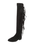 STUART WEITZMAN Suede Leather Mane Fringe Boots Size 38.5 UK 5.5 US 8.5 ladies