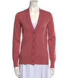 Tory Burch Simone Button Wool Cardigan, Pink Size S/P ladies