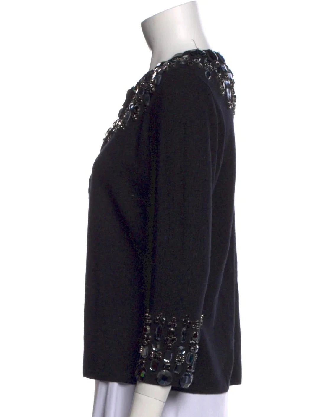 Tory Burch navy merino wool knit cardigan size S small ladies