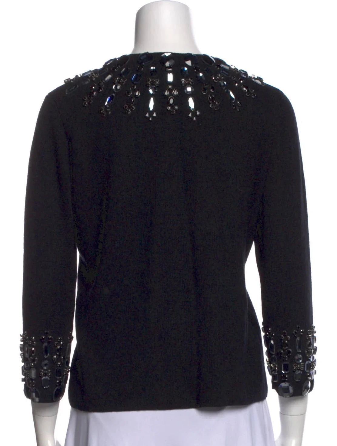 Tory Burch navy merino wool knit cardigan size S small ladies