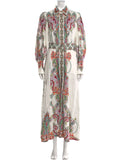 ZIMMERMANN NINETY-SIX SHIRT PAISLEY PRINT LINEN DRESS SIZE 1 S SOLD OUT ladies