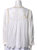 Zadig&Voltaire Temper Voile Embroidered Tunic Blouse Size M medium ladies
