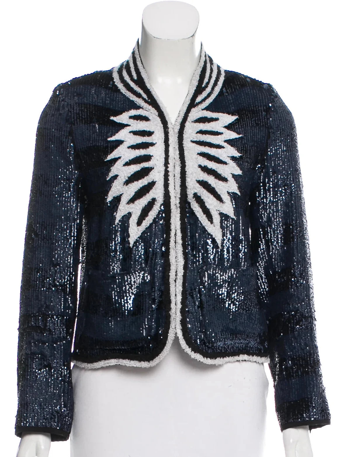 Zadig & Voltaire Vijou Sequin Jacket Blazer Size S small ladies
