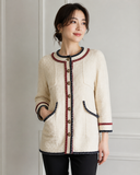 AMAZING CHANEL HAMBURG MÉTIERS D’ ART TWEED BOUCLE JACKET SIZE F 38 LADIES
