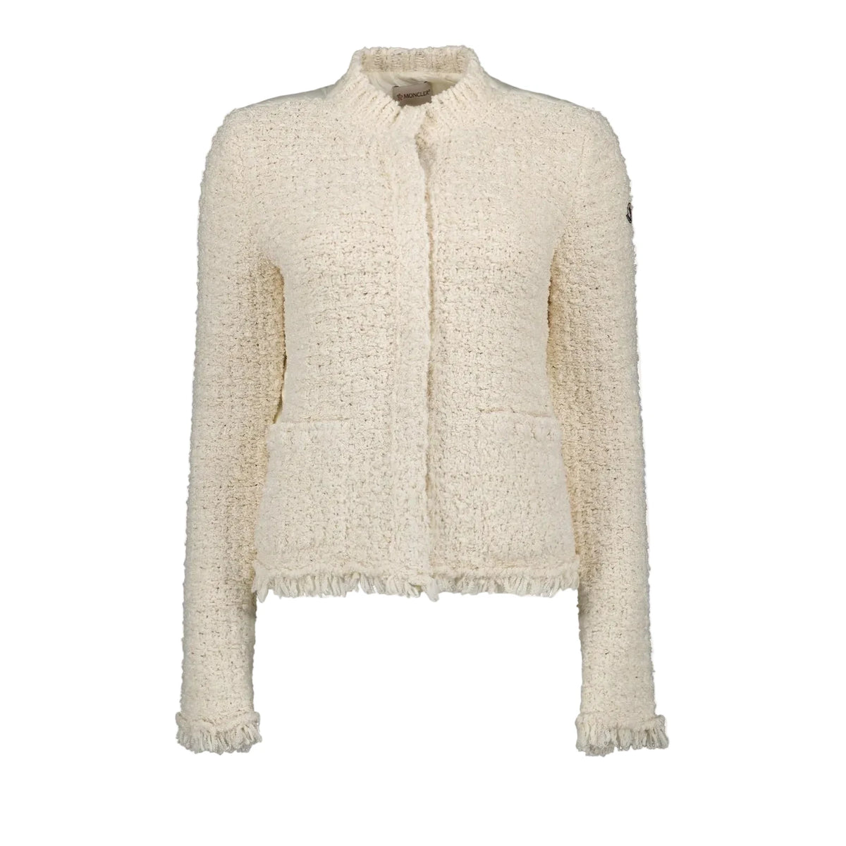 Moncler Tweed Fringe Blazer Jacket Size M medium ladies