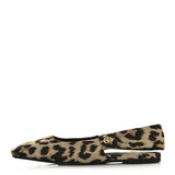 CHRISTIAN DIOR Nylon Leopard Print Mizza Slingback Flats Size 38.5 ladies