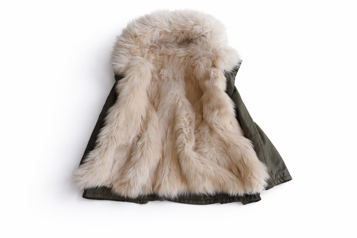 Yves Salomon ARMY Reversible Fur Parka Jacket Size F 34 XS ladies