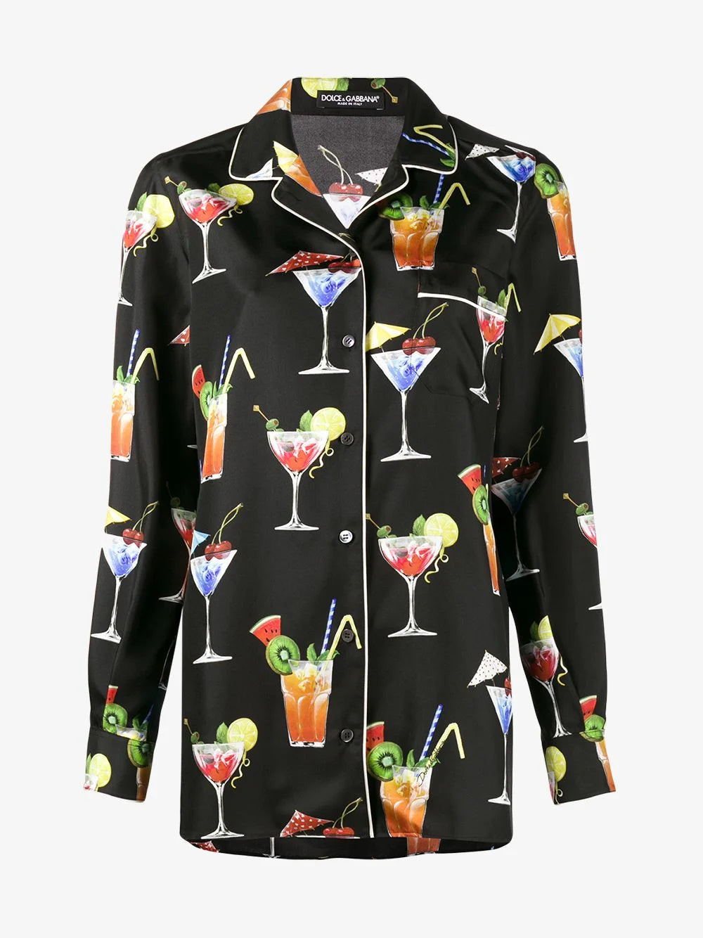Dolce & Gabbana Silk Cocktail pyjamas Shirt Top Size I 40 Small ladies