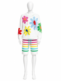 MIRA MIKATI Organic Cotton Floral Intarsia Jumpe Pullover ladies