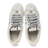 Gucci Calfskin GG Supreme Crystals Web Screener Sneakers 38 1/2 ladies