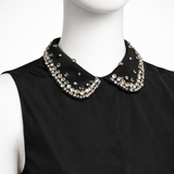 REDVALENTINO Black Crystals embellished collar dress size I 42 UK 10 US 6 ladies