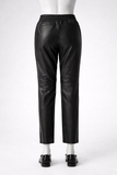 Kujten Lisa Black leather joggers pants trousers Size M medium ladies